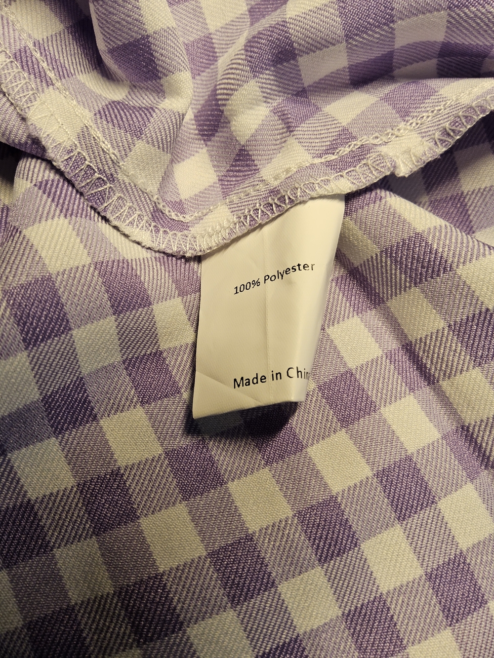 NWOT Size XS Allegra K Purple Gingham Short Sleeve Dress - Picture 10 of 12